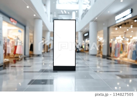 Blank billboard in public department stores,...のイラスト素材 [134827505] - PIXTA