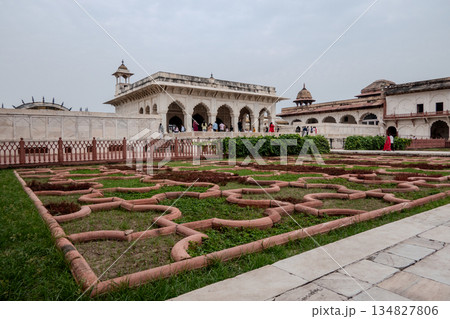 India, Agra, Anguri Bagh, Grape Garden, inside Agra Fort, a UNESCO World Heritage Site. 134827806