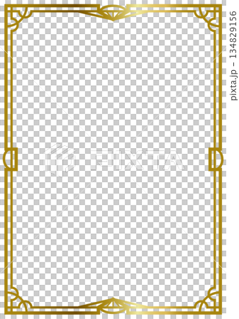 Retro Art Deco Frame 17 (Gold) Retro Art Deco Frame 17 (Gold) 134829156