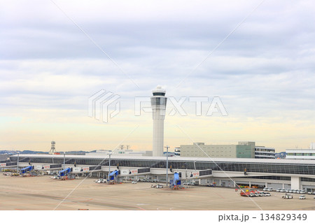 愛知県常滑市、中部国際空港の風景 134829349