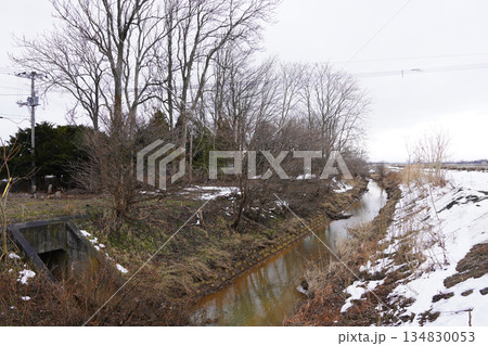 幌向運河第3閘門跡のあたりから見る幌向運河 幌向運河第3閘門跡のあたりから見る幌向運河 134830053