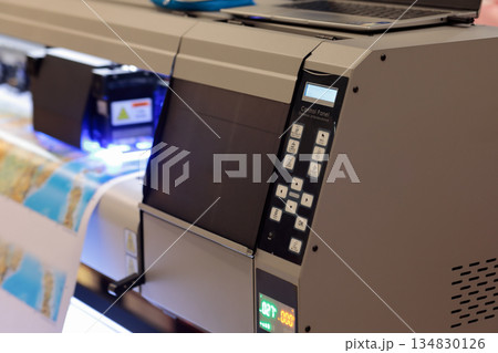 control panel of wide format UV roll printer control panel of wide format UV roll printer 134830126