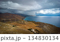 Souther Coast of Crete. Mountains and Road. Aerial Shot. Preveli. GReece 134830134
