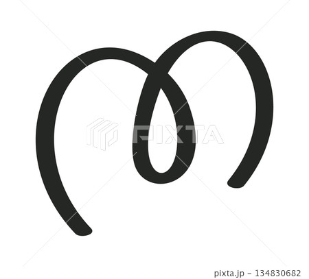 Doodle swirl hand drawn element 134830682