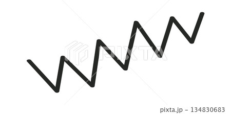 Zigzag underline doodle scribble element 134830683