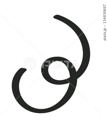 Minimalist swirl hand drawn doodle 134830687