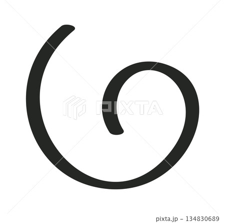 Decorative swirl outline doodle element Decorative swirl outline doodle element 134830689