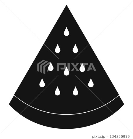 Watermelon slice Silhouette a simple yet striking silhouette of a juicy slice, filled with iconic seeds Watermelon slice Silhouette a simple yet striking silhouette of a juicy slice, filled with iconic seeds 134830959