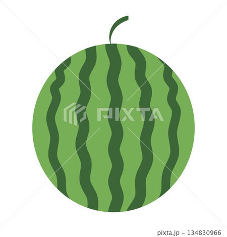 Fresh Watermelon A vibrant and refreshing whole watermelon, with its iconic green rind and black stripes 134830966