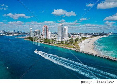 Sea beach. Miami South beach landscape aerial view. Skyline aerial on Miami marina, Florida. Aerial Miami south beach. Marina landscape in South Beach, USA. Skyline seaside towns Sea beach. Miami South beach landscape aerial view. Skyline aerial on Miami marina, Florida. Aerial Miami south beach. Marina landscape in South Beach, USA. Skyline seaside towns 134831392