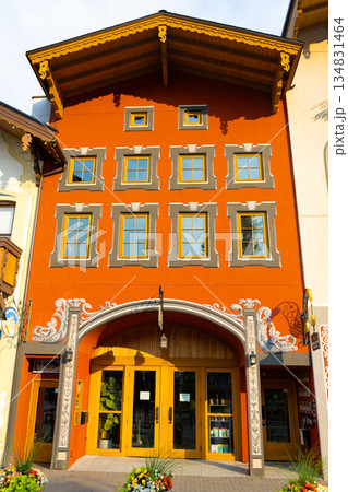Leavenworth, Washington, USA - July 22, 2024: Delightful Bavarian building in old town. Bavarian village. Bavarian village of Leavenworth, Washington with themed sidewalk shop on the street Leavenworth, Washington, USA - July 22, 2024: Delightful Bavarian building in old town. Bavarian village. Bavarian village of Leavenworth, Washington with themed sidewalk shop on the street 134831464