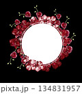 Wedding invitation card with red orchid flowers. 134831957