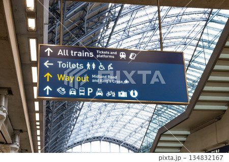St Pancras International Station Wayfinding Signage 134832167