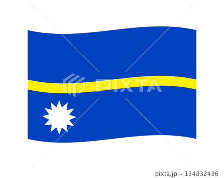 ナウル共和国の国旗のイラスト素材2 ナウル共和国の国旗のイラスト素材2 134832436