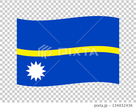 ナウル共和国の国旗のイラスト素材2 ナウル共和国の国旗のイラスト素材2 134832436