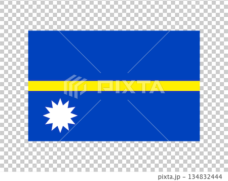 ナウル共和国の国旗のイラスト素材4 ナウル共和国の国旗のイラスト素材4 134832444