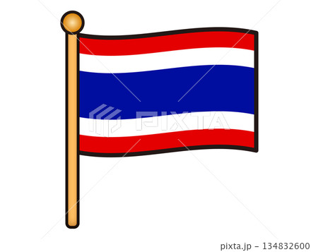 シンプルなタイの国旗のイラスト素材 134832600