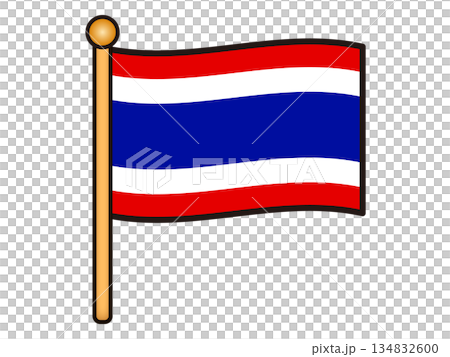 シンプルなタイの国旗のイラスト素材 134832600