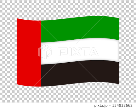 Dubai flag icon illustration material 4 134832662