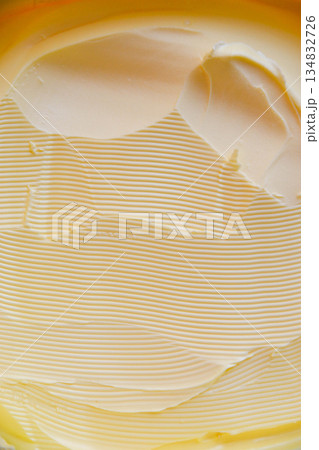 Yellow butter background and texture. Butter texture background. High quality photo 134832726