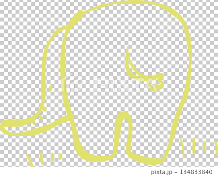 一幅簡單的插圖,描繪了一頭回頭看的大象。 一幅簡單的插圖,描繪了一頭回頭看的大象。 134833840