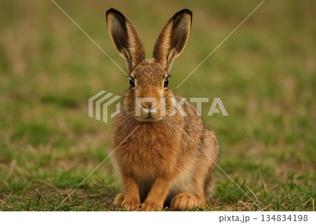 Red Hare Wild Animal Forest Wildlife Concept 134834198
