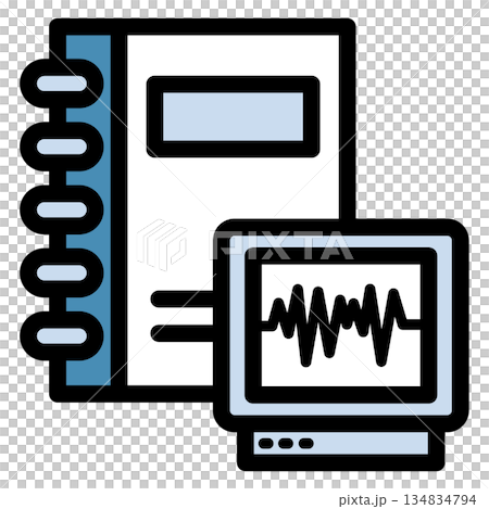 Illustration icon material: Medical file 248 134834794