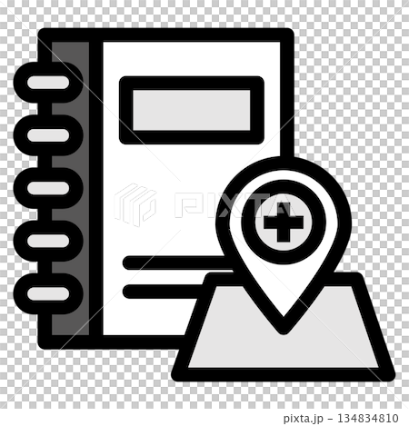 Illustration icon material: Medical file 264 134834810