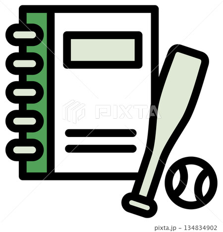 イラストアイコン素材セット：野球スポーツファイル297 134834902