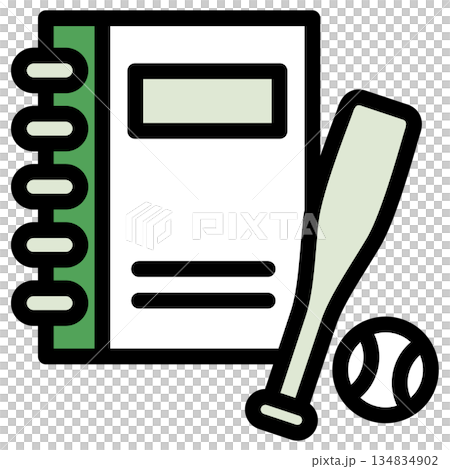 イラストアイコン素材セット：野球スポーツファイル297 134834902