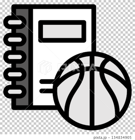 イラストアイコン素材：バスケットボールスポーツファイル300 134834905