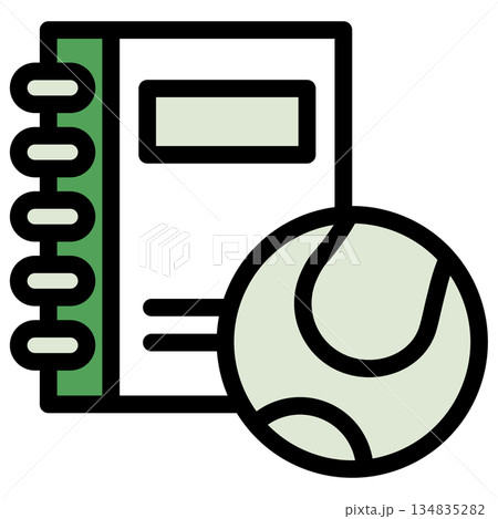 イラストアイコン素材：テニススポーツファイル303 134835282