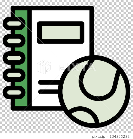 イラストアイコン素材：テニススポーツファイル303 134835282