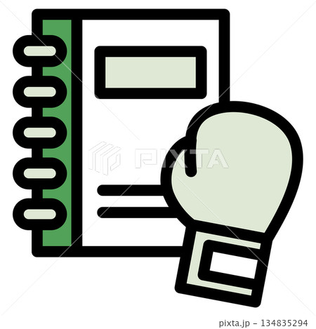 イラストアイコン素材：ボクシングスポーツファイル309 134835294