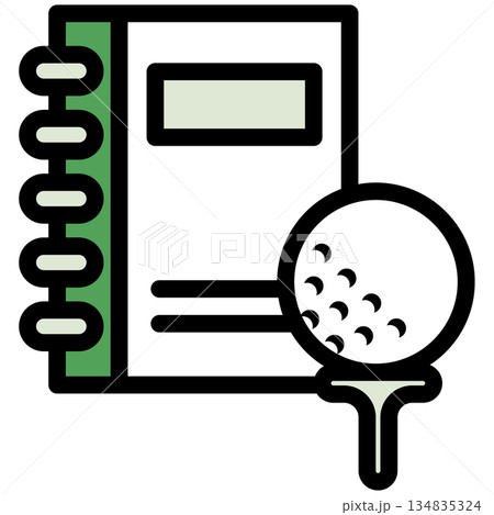 イラストアイコン素材：ゴルフスポーツファイル322 134835324