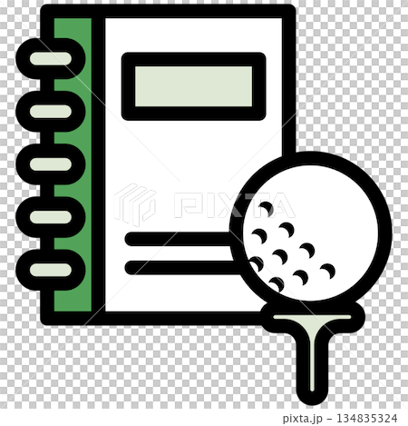 イラストアイコン素材：ゴルフスポーツファイル322 134835324