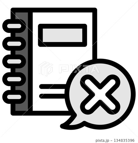 イラストアイコン素材：クロスマークドキュメントファイル109 134835396
