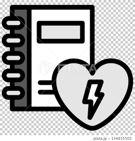 Illustration icon material: Heart document file 150 Illustration icon material: Heart document file 150 134835503
