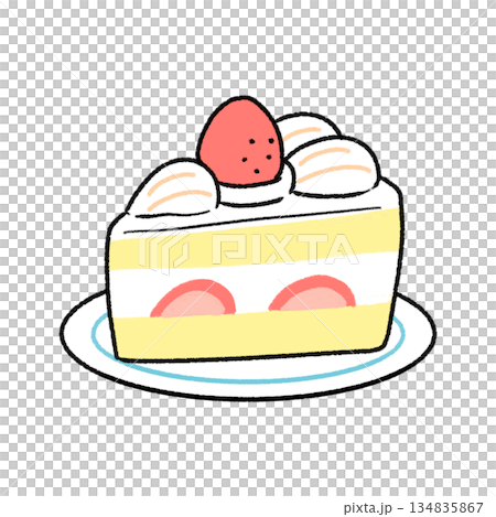 Simple illustration of shortcake Simple illustration of shortcake 134835867