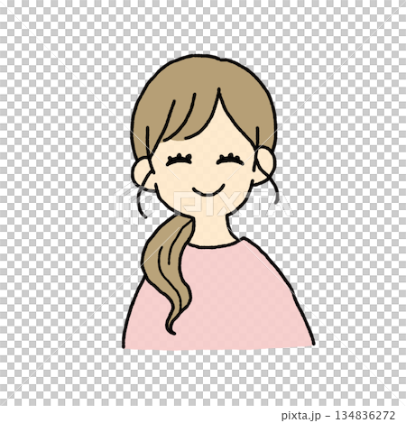 Smile woman illustration 134836272