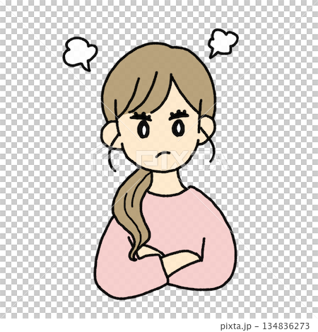 Angry woman illustration 134836273