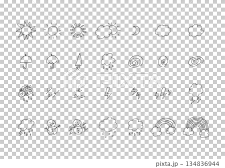 手繪天氣插圖集 手繪天氣插圖集 134836944