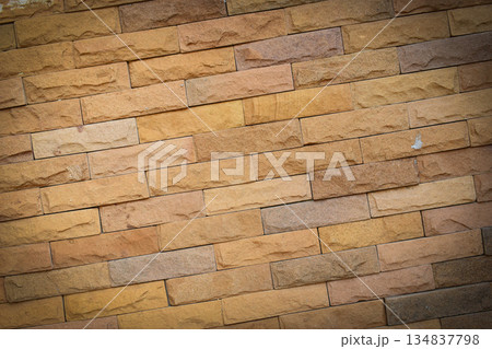 blank old brick wall background, interior and exterior design 134837798