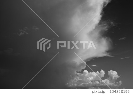black and white image, buautiful sky with cloud in rainy day black and white image, buautiful sky with cloud in rainy day 134838193
