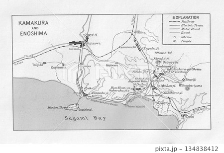 古地図　1926年の鎌倉・江ノ島 134838412