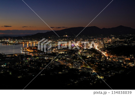 天神山展望台からの佐世保市街地の夜景 天神山展望台からの佐世保市街地の夜景 134838839