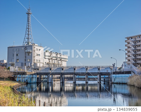 木下川排水機場（東京都江戸川区） 134839055