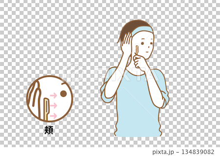 Man shaving his face 134839082