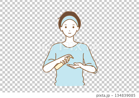 スキンケアをする男性 134839085