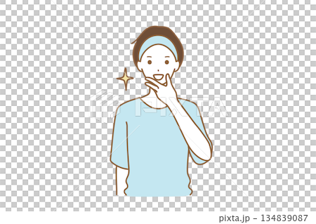 ヒゲを剃った男性 134839087